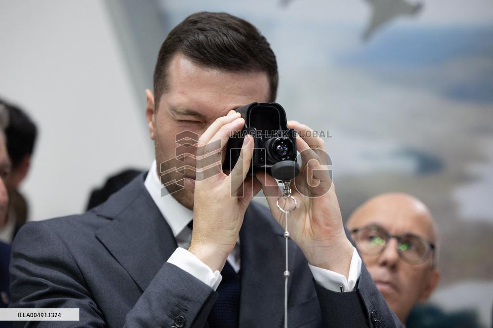 Jordan Bardella and Eric Ciotti visit MILIPOL Paris 2025 - Villepinte