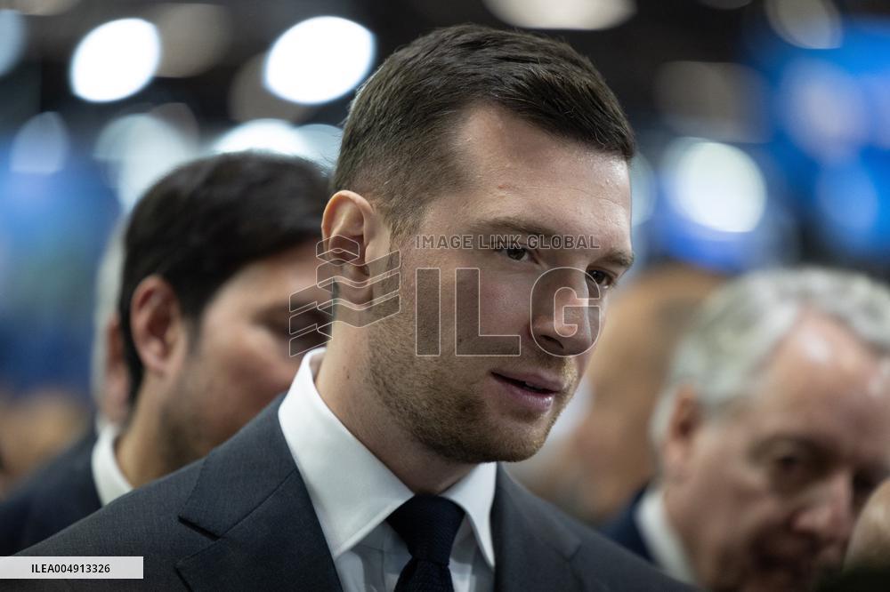 Jordan Bardella and Eric Ciotti visit MILIPOL Paris 2025 - Villepinte