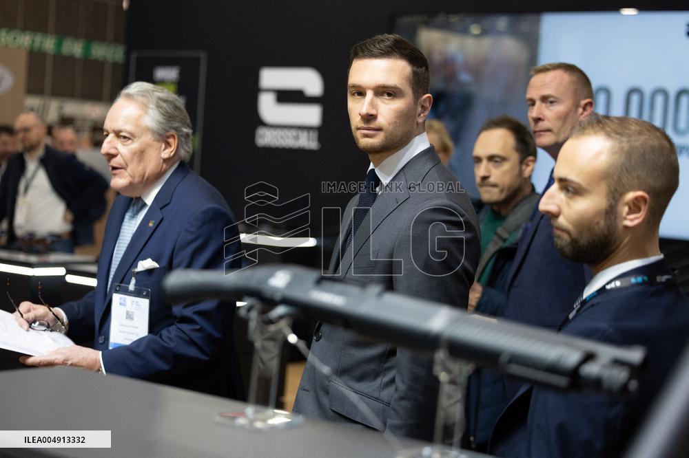 Jordan Bardella and Eric Ciotti visit MILIPOL Paris 2025 - Villepinte