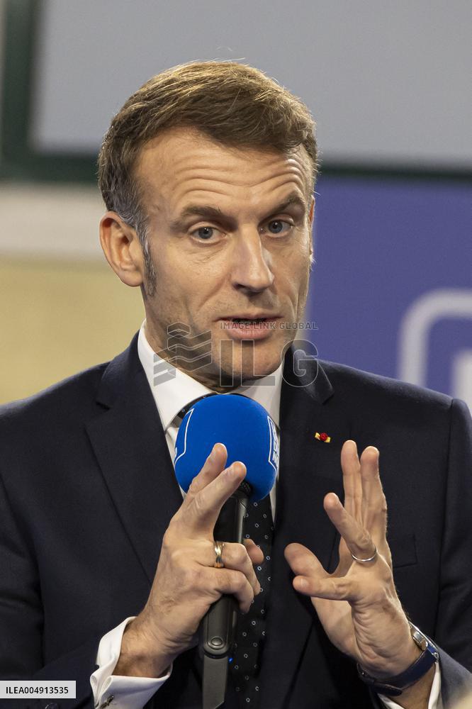 Macron Speaks to Readers of La Voix du Nord - Arras