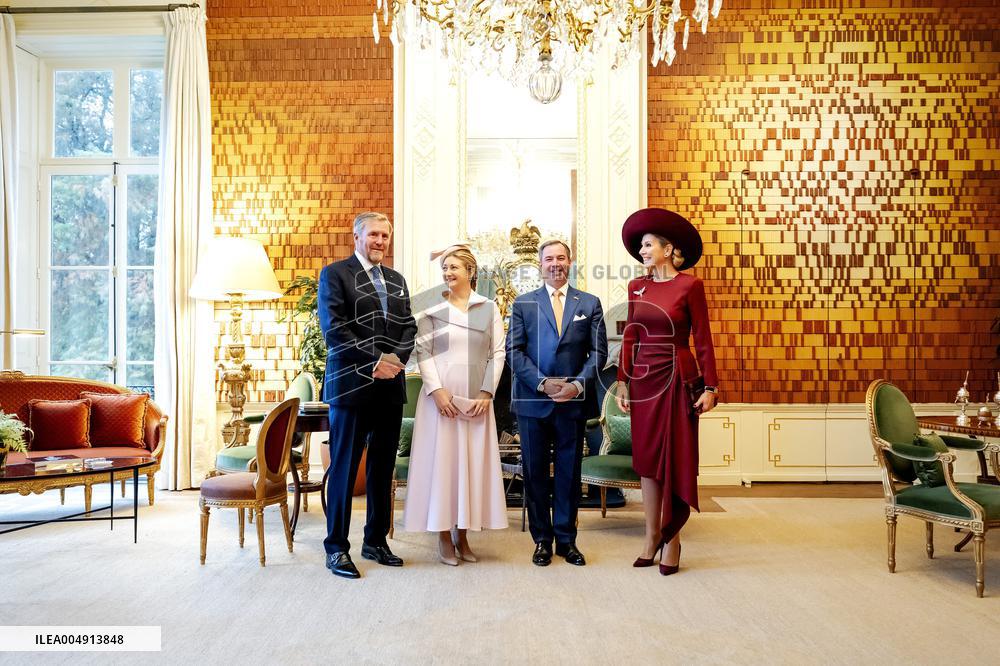Dutch Royal Couple Receives Grand Duke And Duchess of Luxembourg - The Netherlands