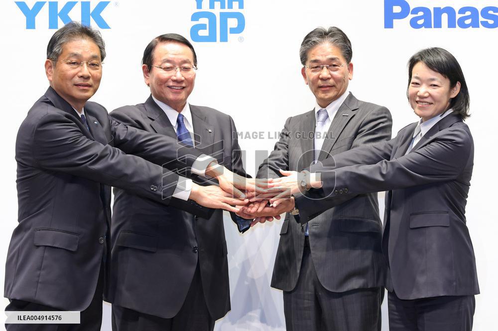 Panasonic and YKK Joint Press Conference on Collaboration in Building Materials and Housing Equipment Business