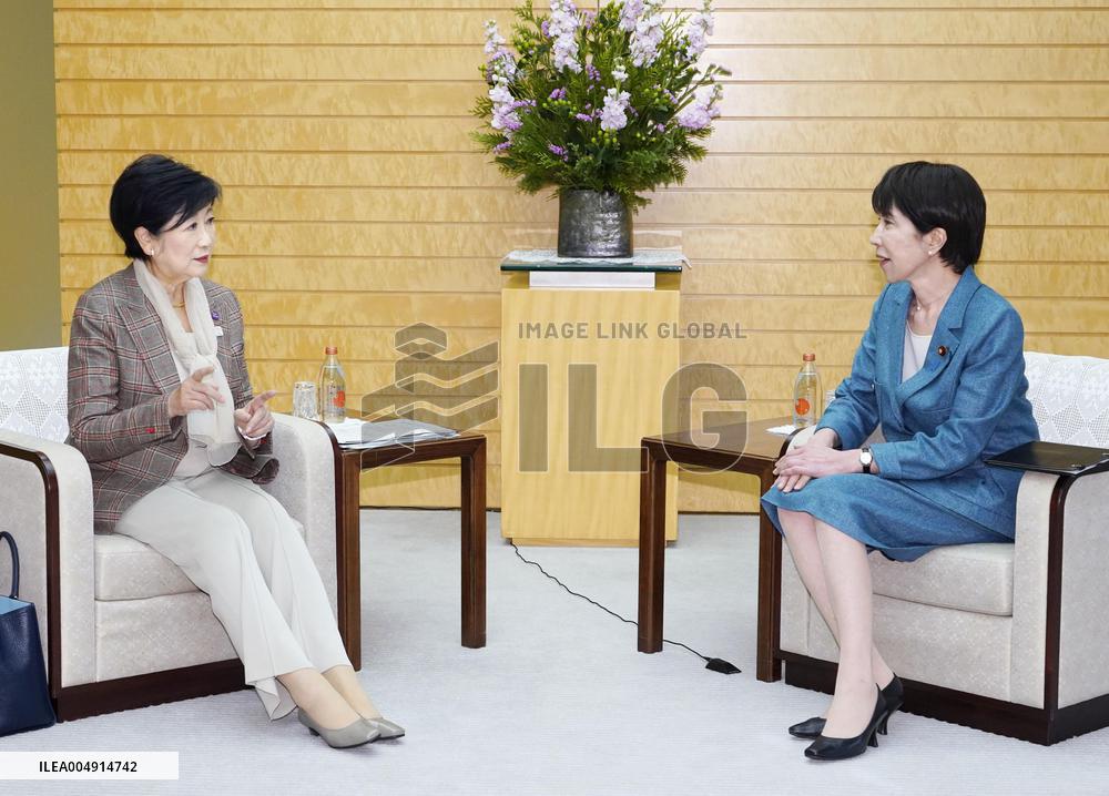 Japan PM Takaichi meets Tokyo Gov. Koike