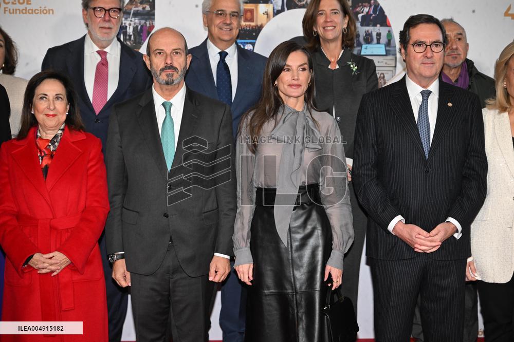 Queen Letizia At 40th Anniversary of Fundacion CEOE - Madrid