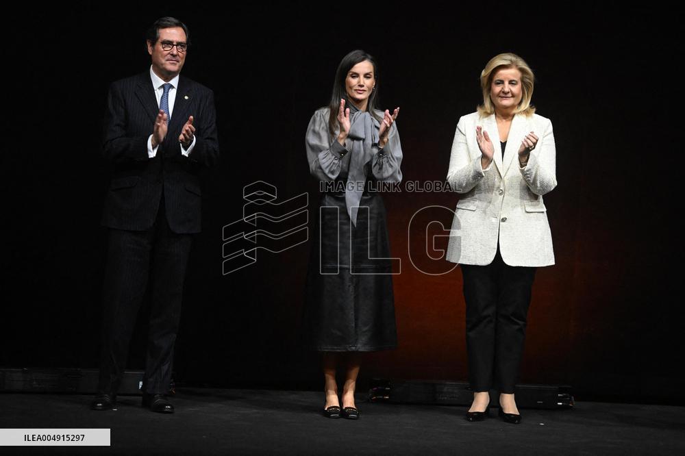 Queen Letizia At 40th Anniversary of Fundacion CEOE - Madrid