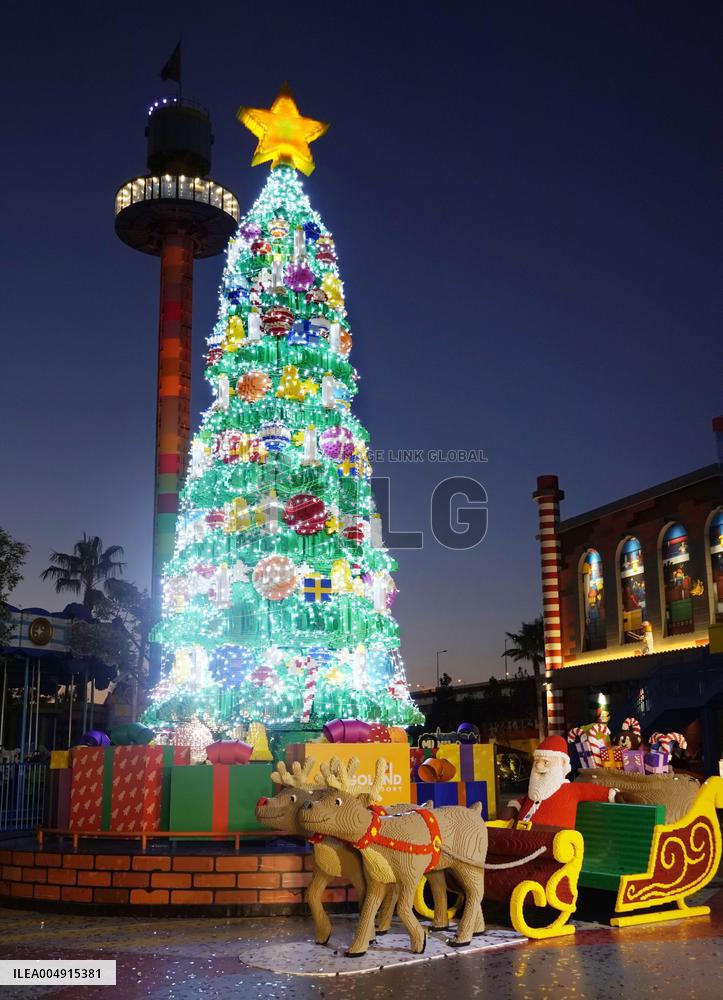Lego block Christmas tree in Nagoya