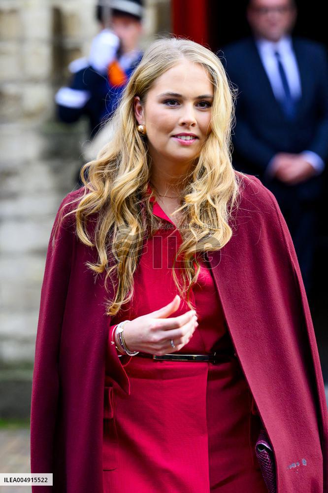 King and Princess Amalia at Special Joint Meeting of the States General, Den Haag, The Netherlands