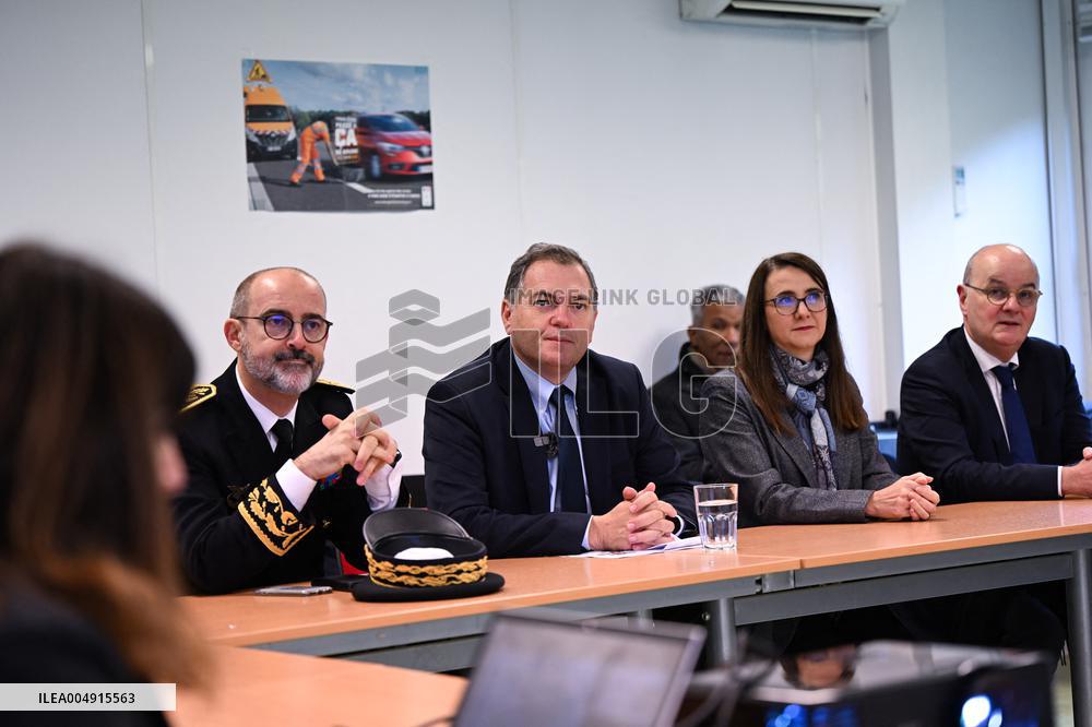 Philippe Tabarot Visits The Saint-Denis Maintenance And Intervention Center