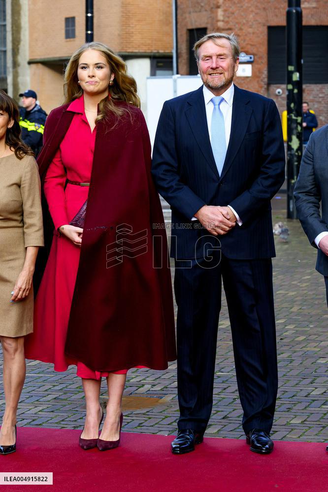King and Princess Amalia at Special Joint Meeting of the States General, Den Haag, The Netherlands