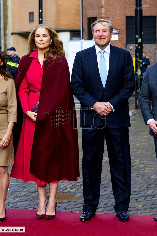 King and Princess Amalia at Special Joint Meeting of the States General, Den Haag, The Netherlands