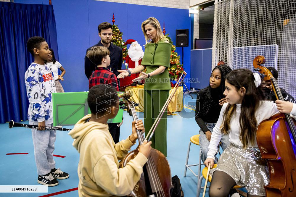 Queen Maxima Visits Mobiel Primary School - Amsterdam