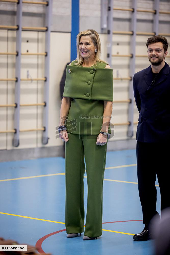 Queen Maxima Visits Mobiel Primary School - Amsterdam