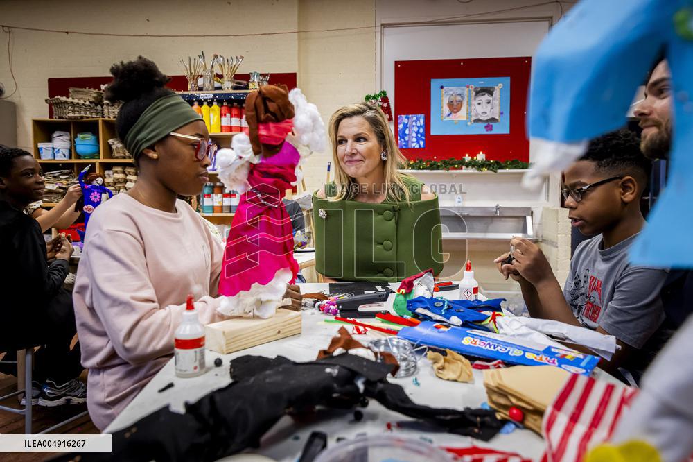 Queen Maxima Visits Mobiel Primary School - Amsterdam