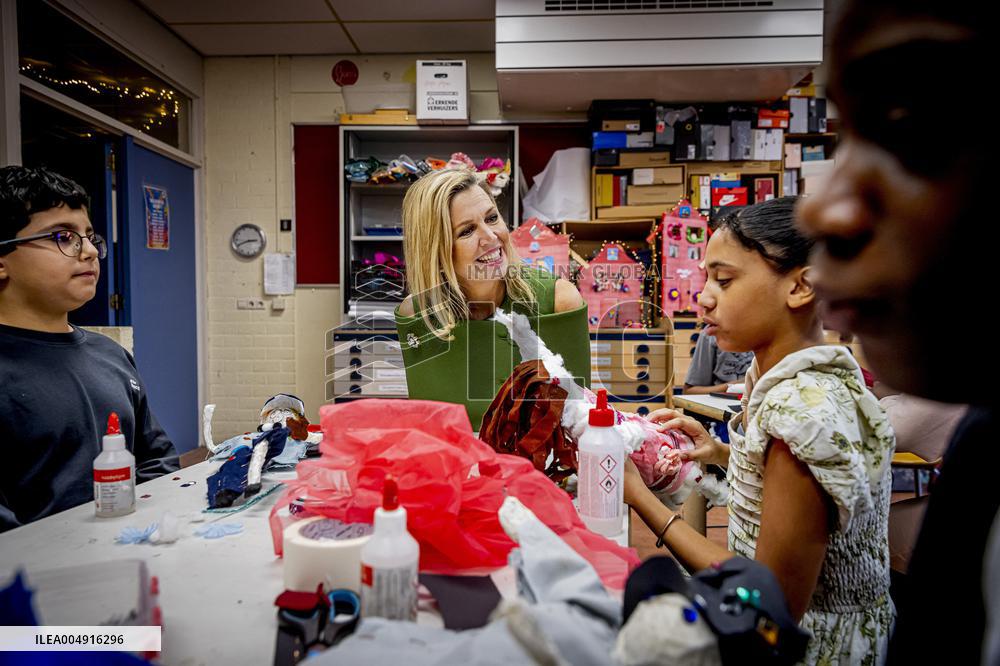 Queen Maxima Visits Mobiel Primary School - Amsterdam