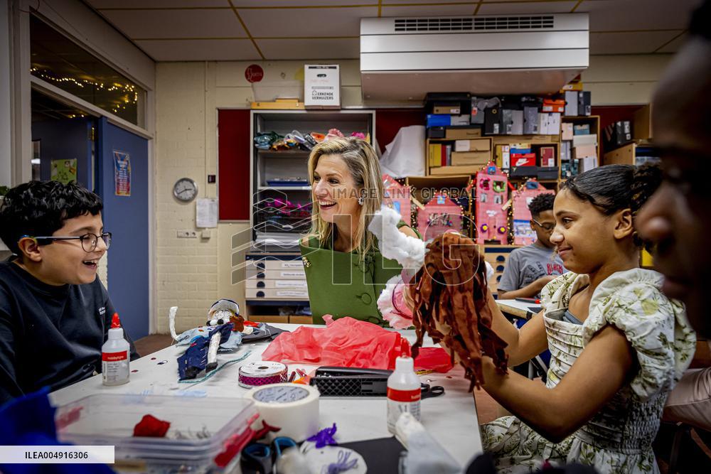 Queen Maxima Visits Mobiel Primary School - Amsterdam