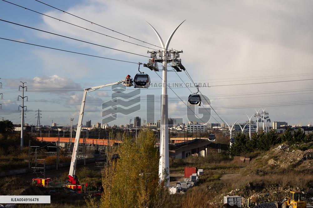 Firefighter evacuation exercice on urban cable car - Limeil-Brevannes