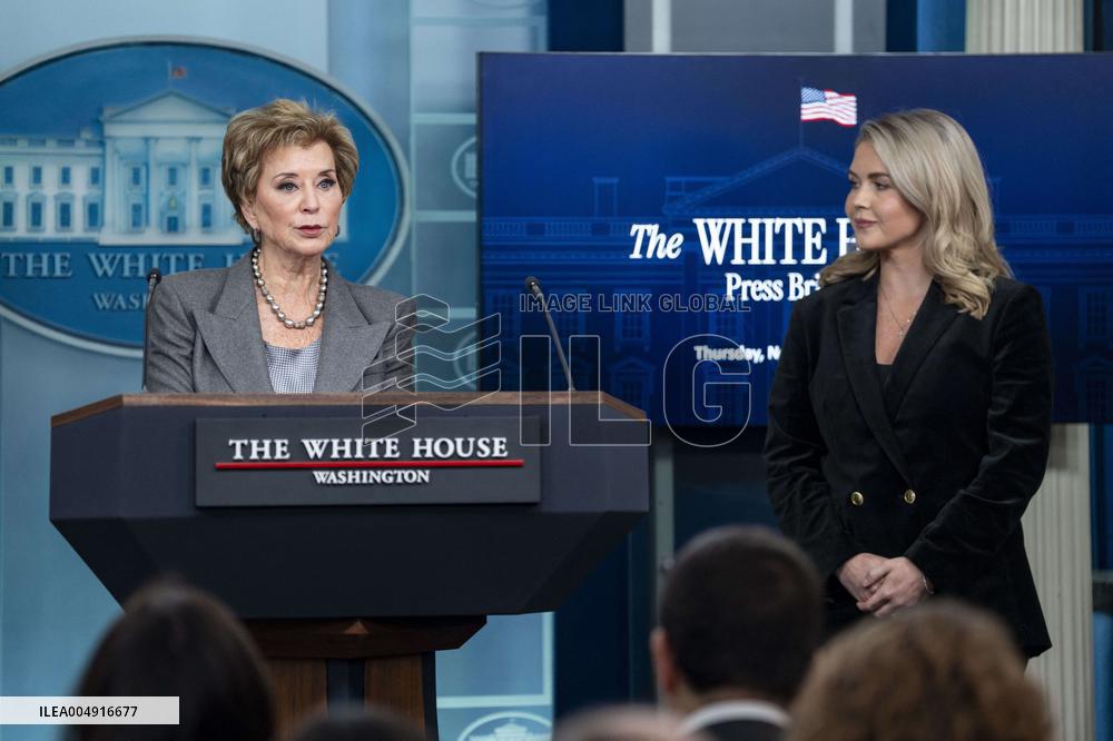 Ed. Secretary McMahon, WH Secretary Leavitt Host Press Briefing at White House