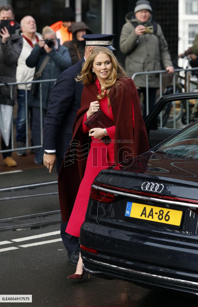 Willem-Alexander And Princess Amalia At Special Joint Session - The Hague
