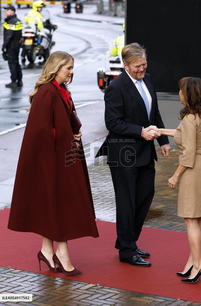 Willem-Alexander And Princess Amalia At Special Joint Session - The Hague