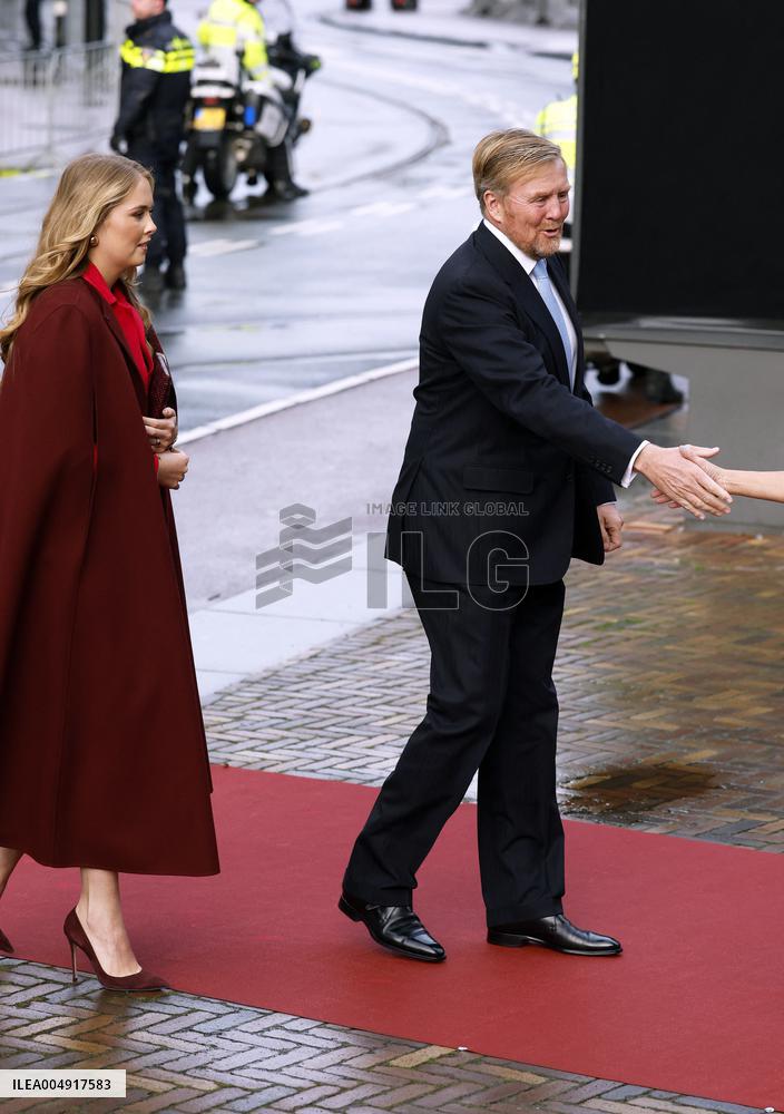 Willem-Alexander And Princess Amalia At Special Joint Session - The Hague