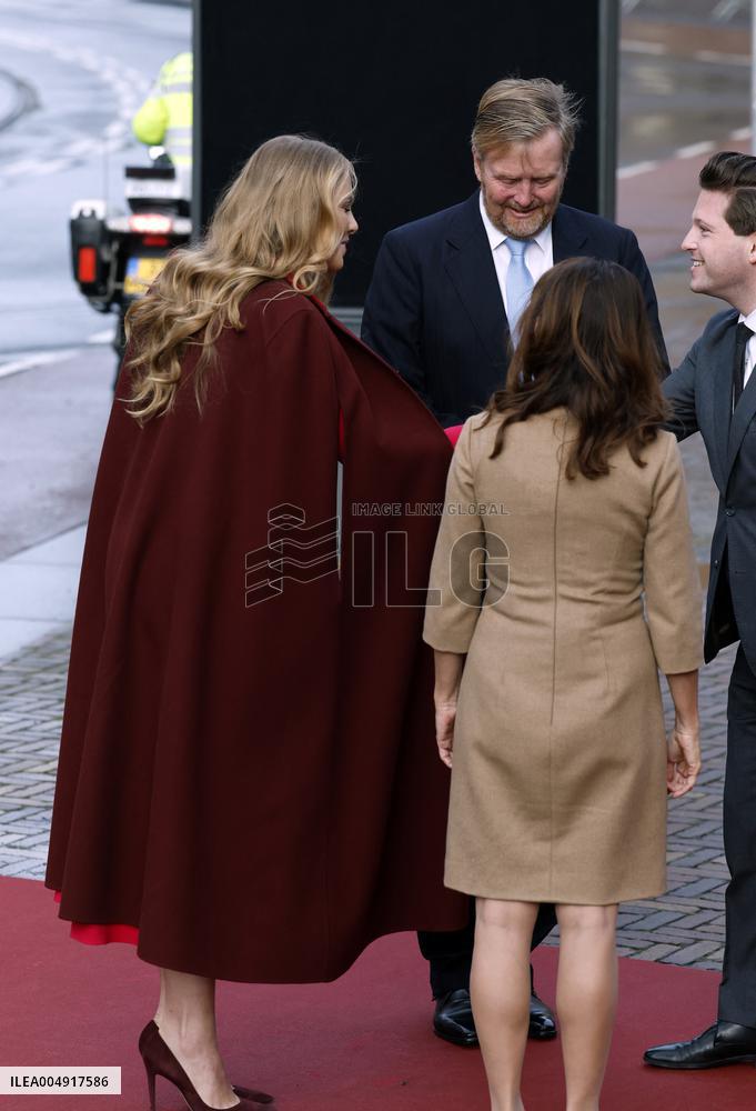 Willem-Alexander And Princess Amalia At Special Joint Session - The Hague
