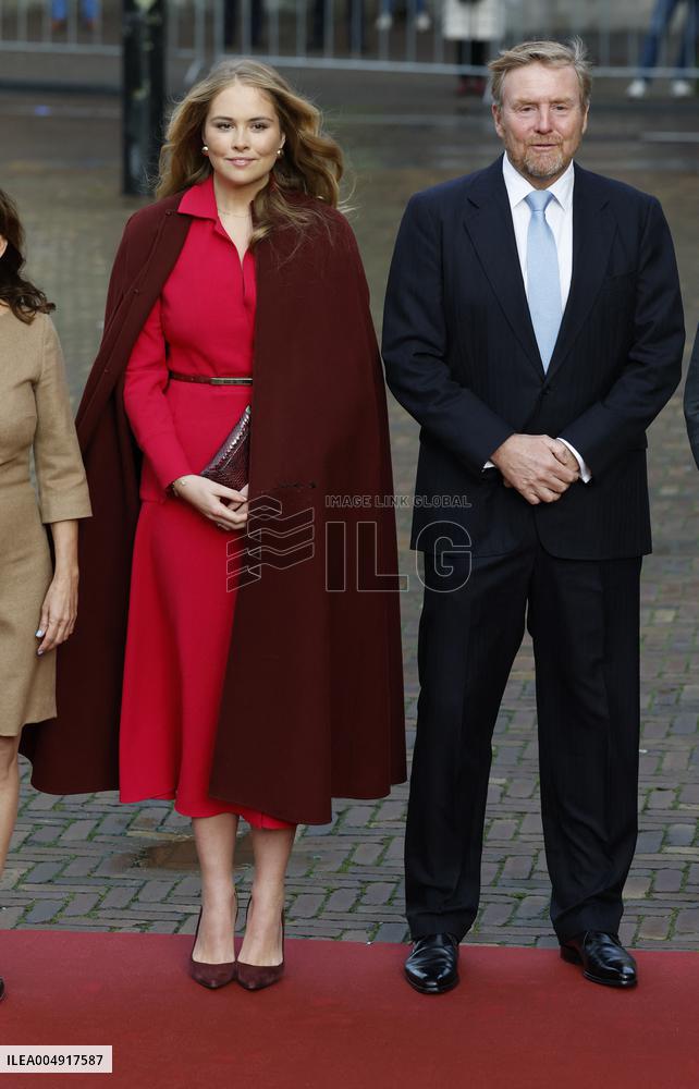 Willem-Alexander And Princess Amalia At Special Joint Session - The Hague