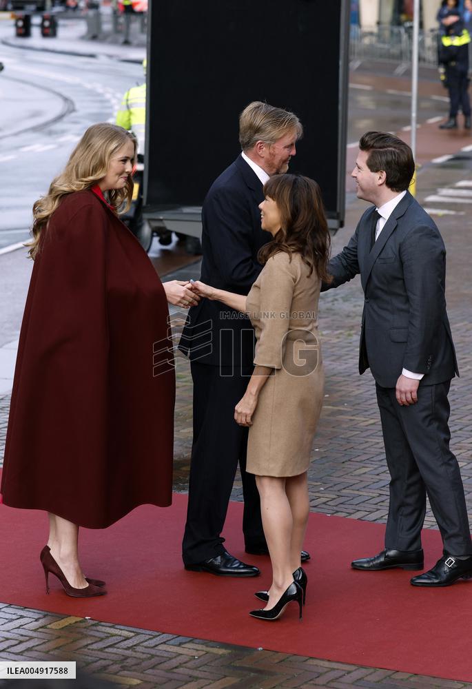 Willem-Alexander And Princess Amalia At Special Joint Session - The Hague