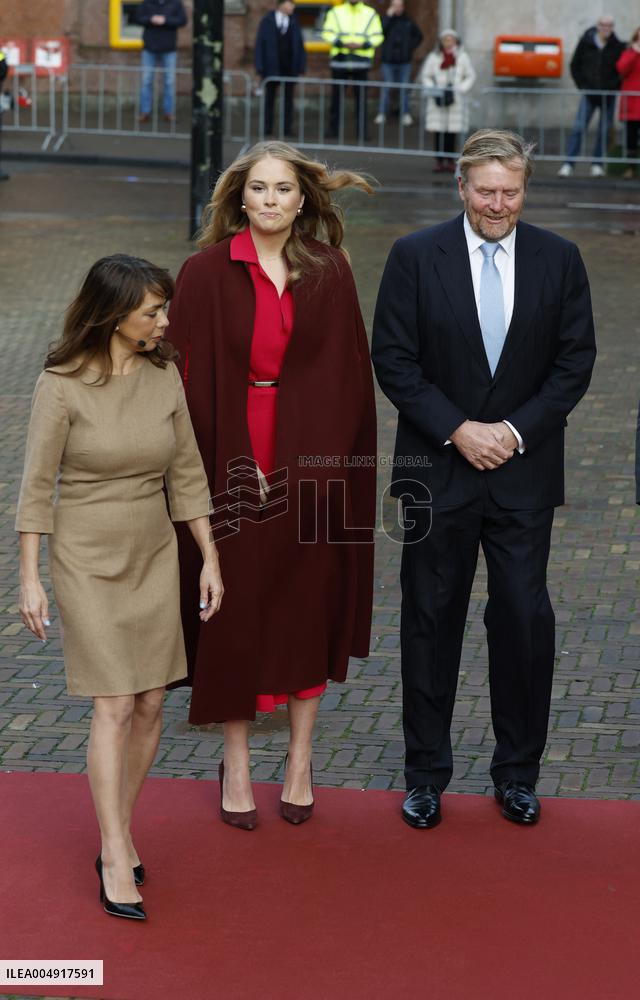 Willem-Alexander And Princess Amalia At Special Joint Session - The Hague