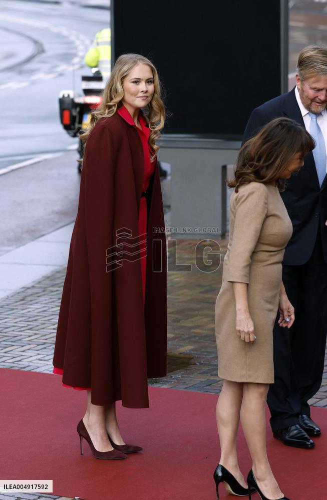 Willem-Alexander And Princess Amalia At Special Joint Session - The Hague