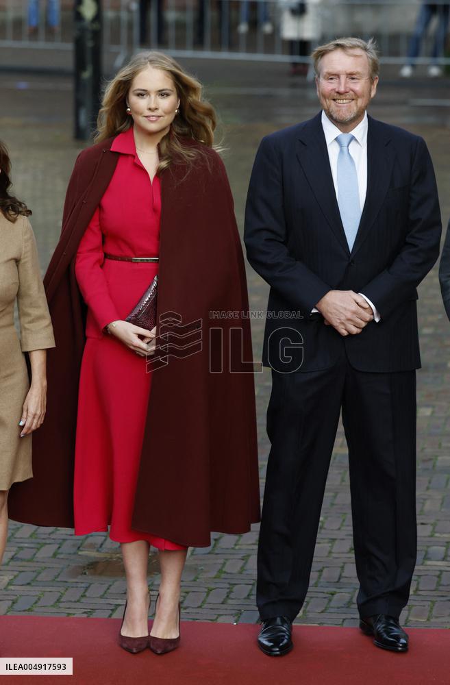 Willem-Alexander And Princess Amalia At Special Joint Session - The Hague