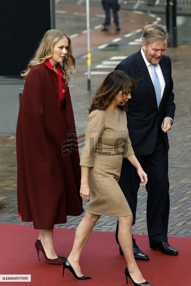Willem-Alexander And Princess Amalia At Special Joint Session - The Hague