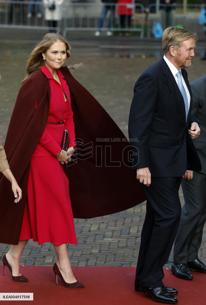 Willem-Alexander And Princess Amalia At Special Joint Session - The Hague