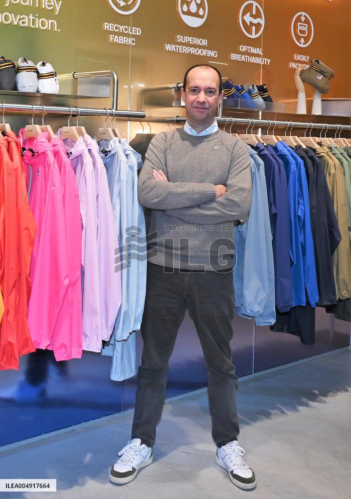 Luca Lo Curzio At K-Way Store Opening - Milan