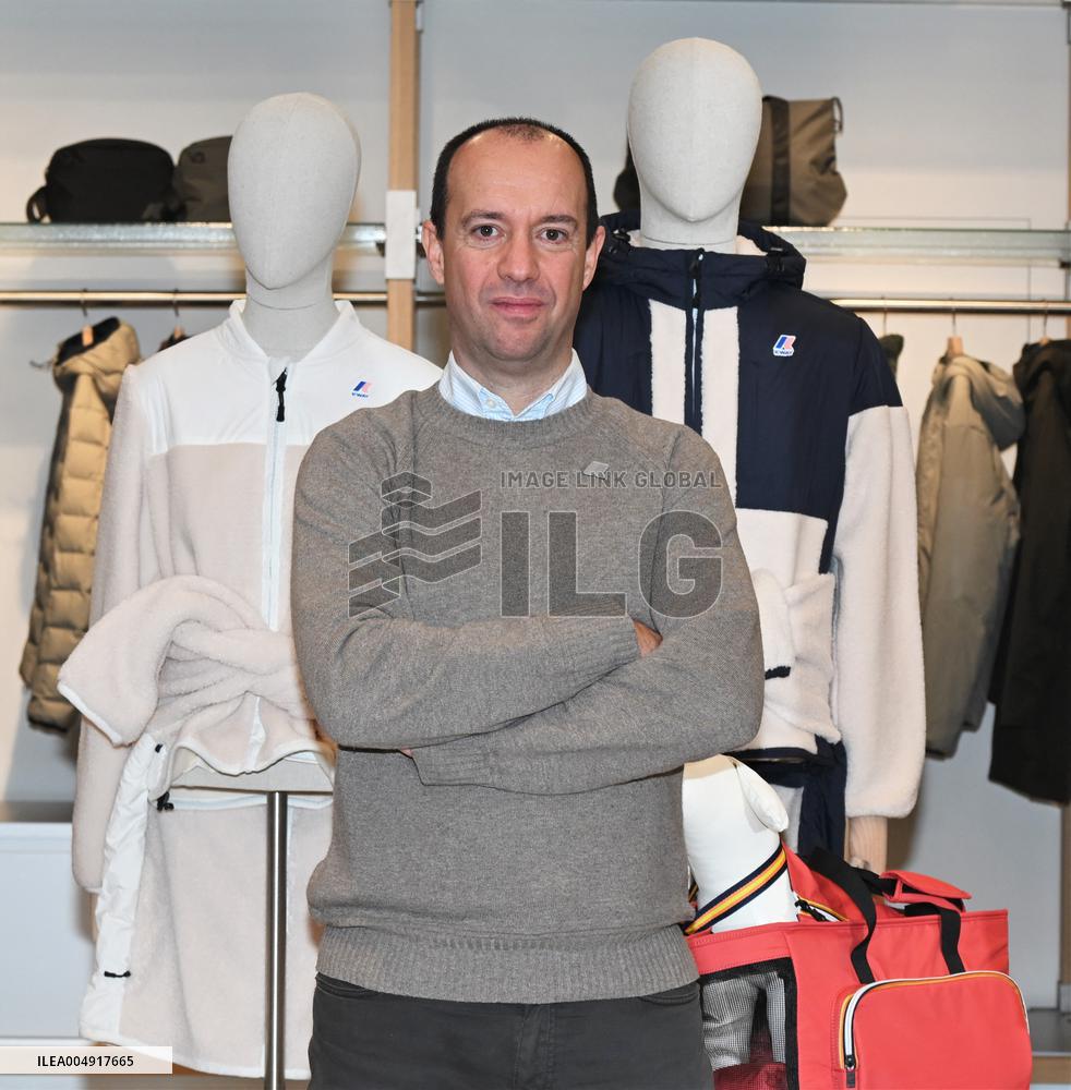 Luca Lo Curzio At K-Way Store Opening - Milan