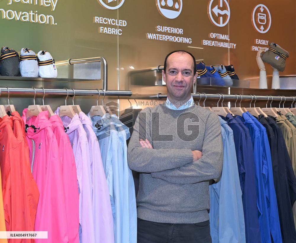 Luca Lo Curzio At K-Way Store Opening - Milan
