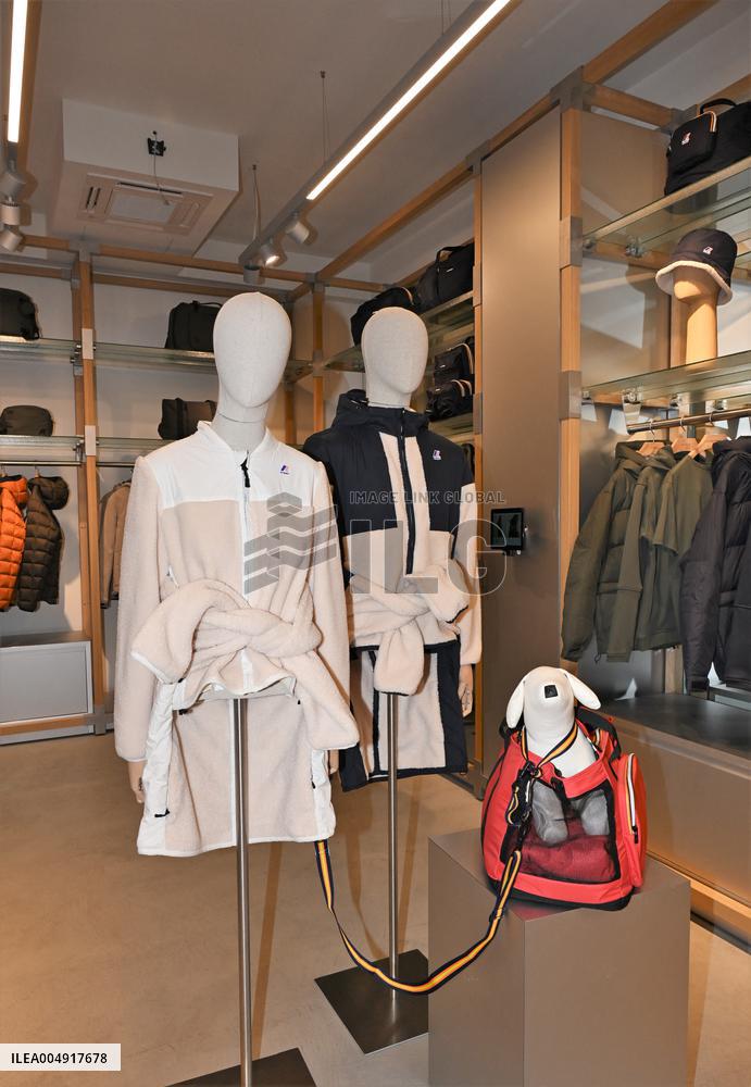 Luca Lo Curzio At K-Way Store Opening - Milan