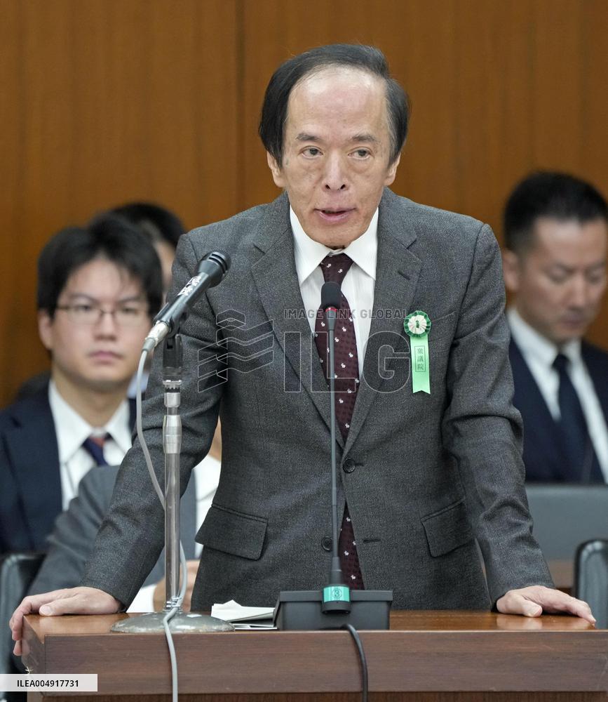 BOJ chief in parliament