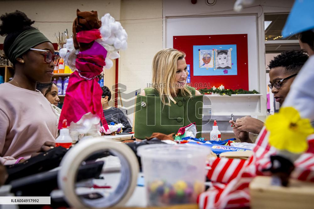 Queen Maxima Visits Mobiel Primary School - Amsterdam