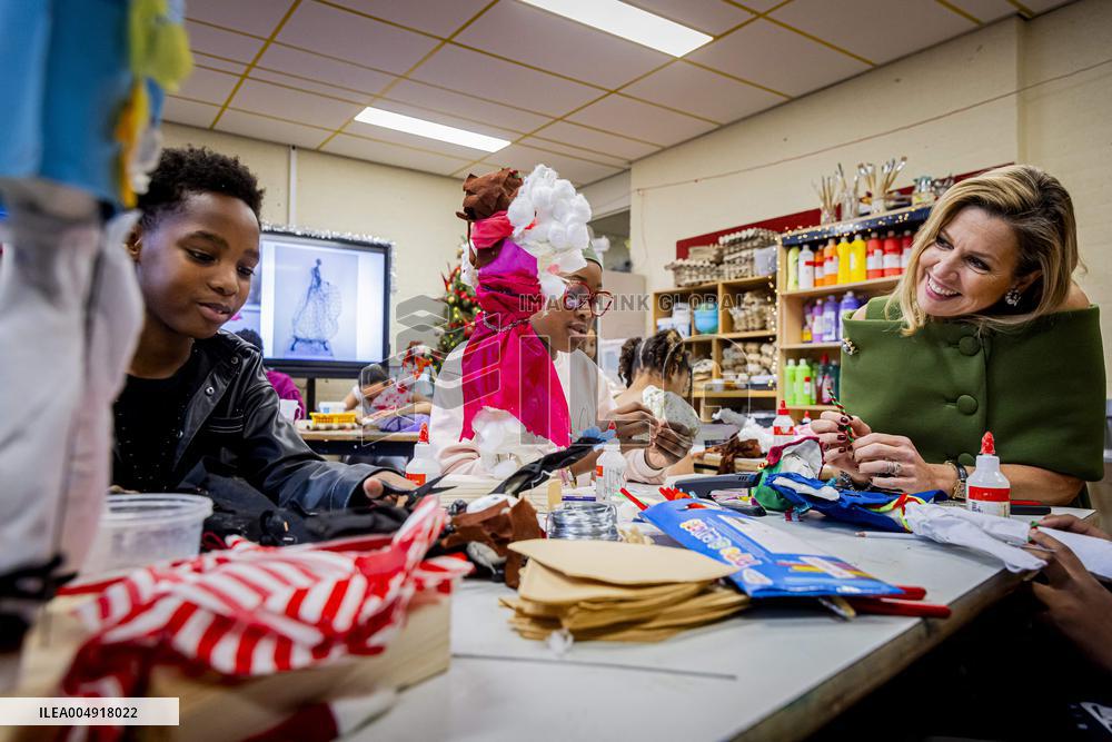 Queen Maxima Visits Mobiel Primary School - Amsterdam