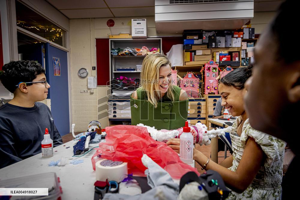 Queen Maxima Visits Mobiel Primary School - Amsterdam