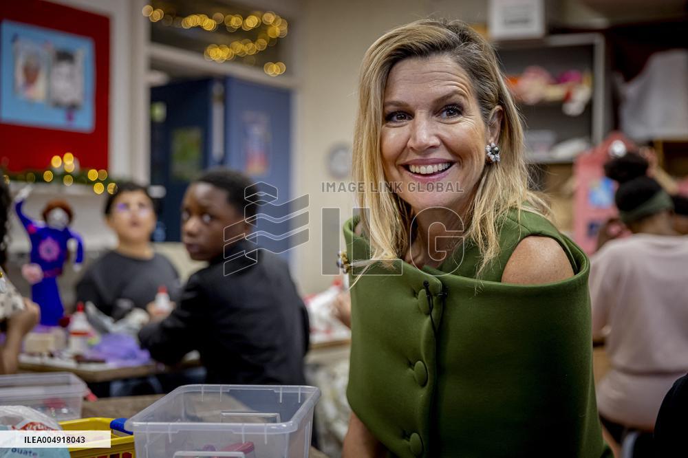 Queen Maxima Visits Mobiel Primary School - Amsterdam