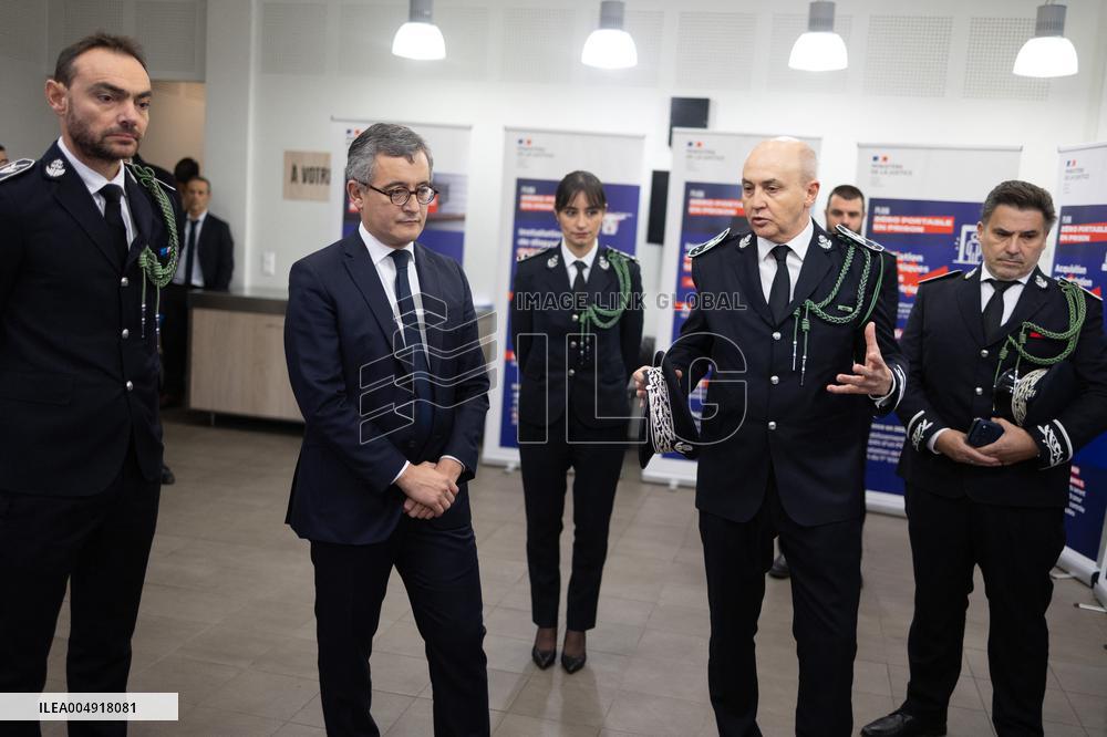 Gerald Darmanin visits La Sante Prison - Paris