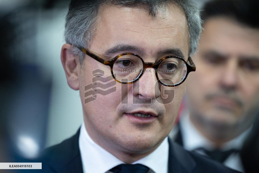 Gerald Darmanin visits La Sante Prison - Paris