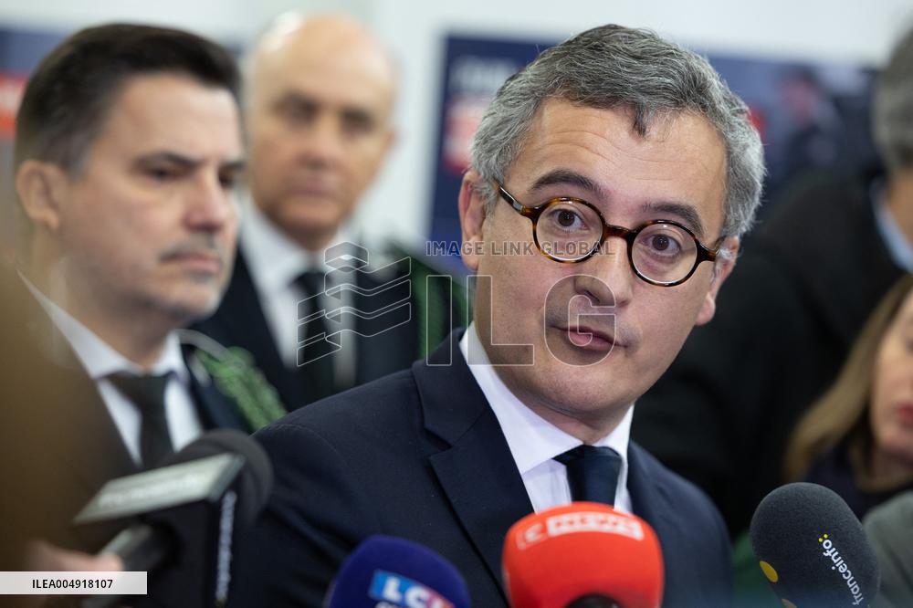 Gerald Darmanin visits La Sante Prison - Paris
