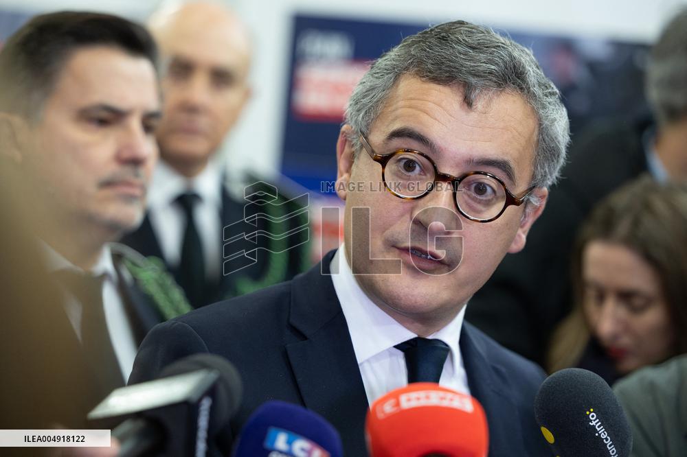 Gerald Darmanin visits La Sante Prison - Paris