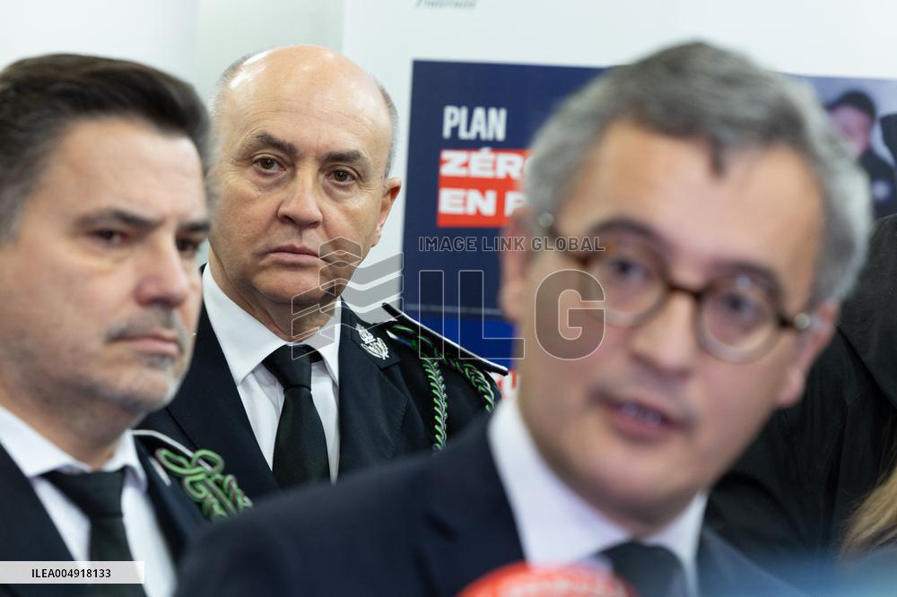 Gerald Darmanin visits La Sante Prison - Paris