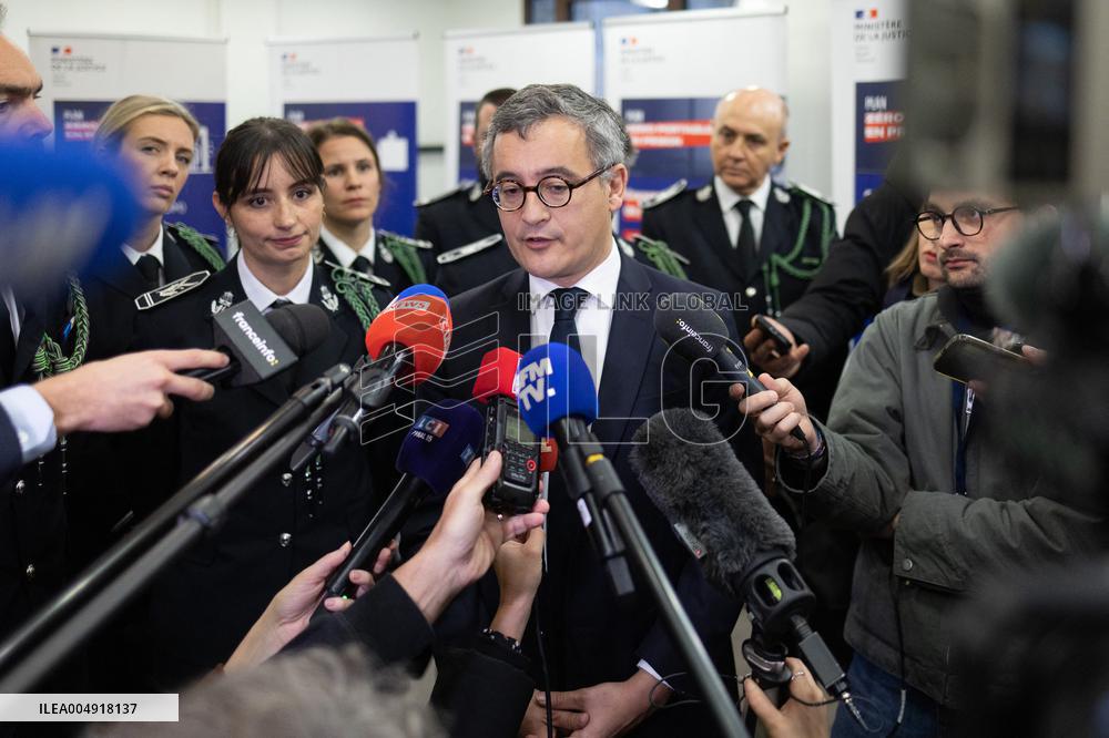 Gerald Darmanin visits La Sante Prison - Paris