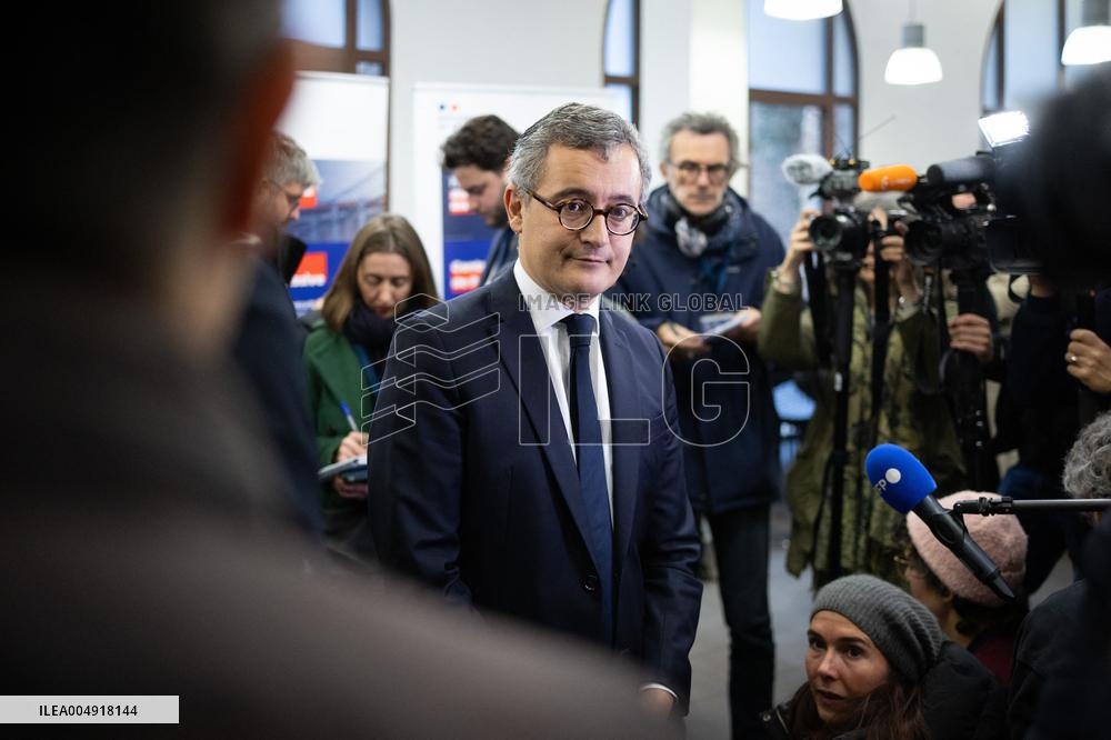 Gerald Darmanin visits La Sante Prison - Paris