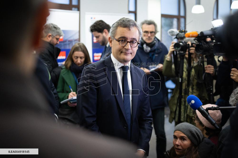 Gerald Darmanin visits La Sante Prison - Paris