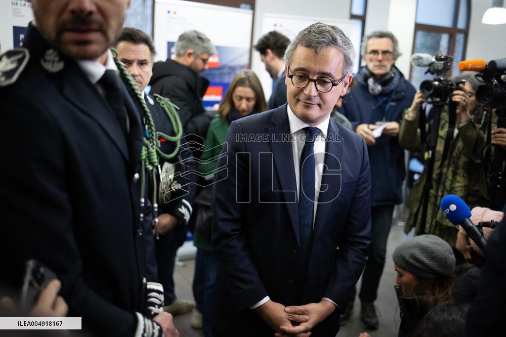Gerald Darmanin visits La Sante Prison - Paris